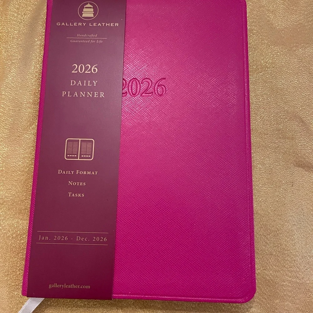 Gallery Leather Pink 2026 Daily Planner